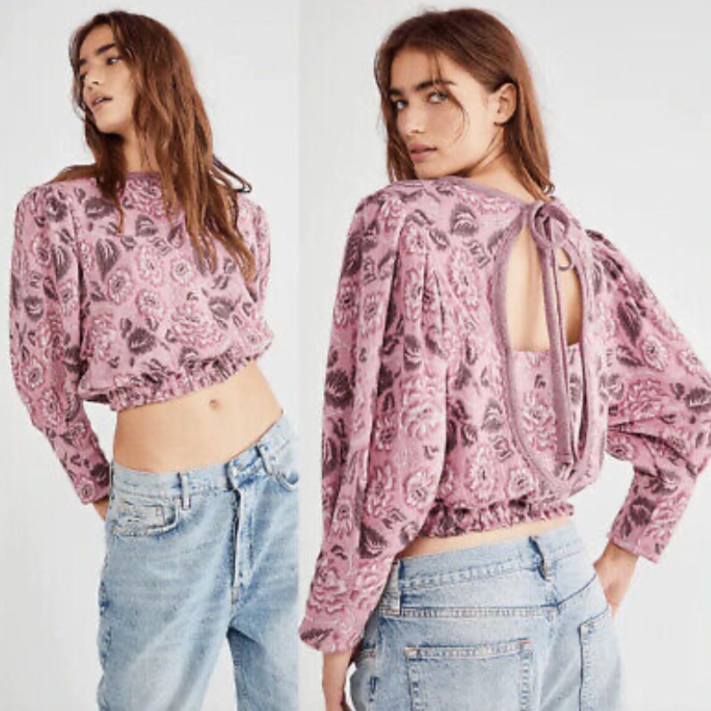 Floral Velvet Women's Top